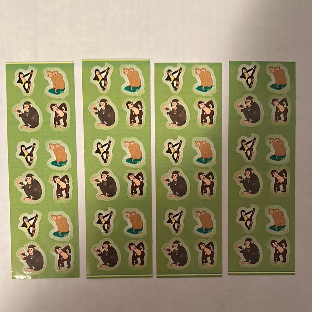 Sandylion Monkey Stickers (no logo)-4 strips